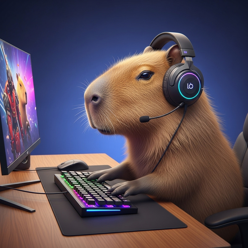 Capybara Gaming Setup | Online Multiplayer Fun Capybara Gaming Setup | Online Multiplayer Fun