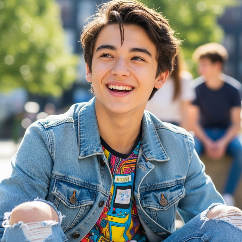 Stylish Handsome Boy in Trendy Outfit