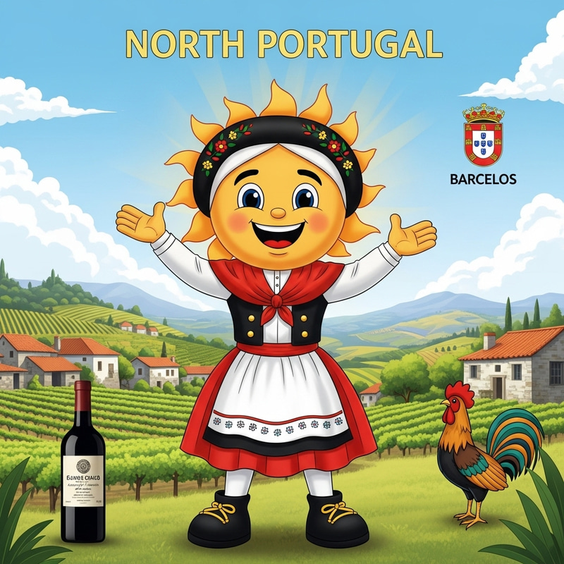 Vibrant North Portugal Mascot Design Vibrant North Portugal Mascot Design