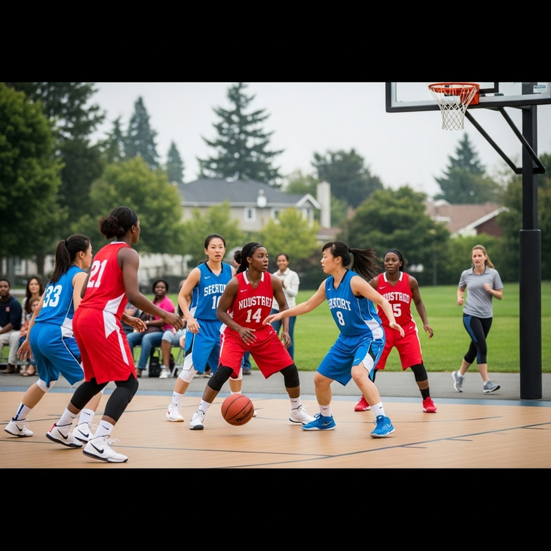 Empowering Women: Diverse Sportsmanship at Local Park
