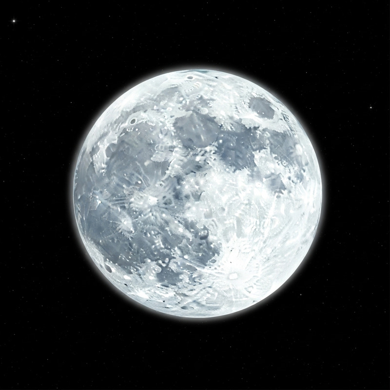 Moon in Space Illustration Moon in Space Illustration