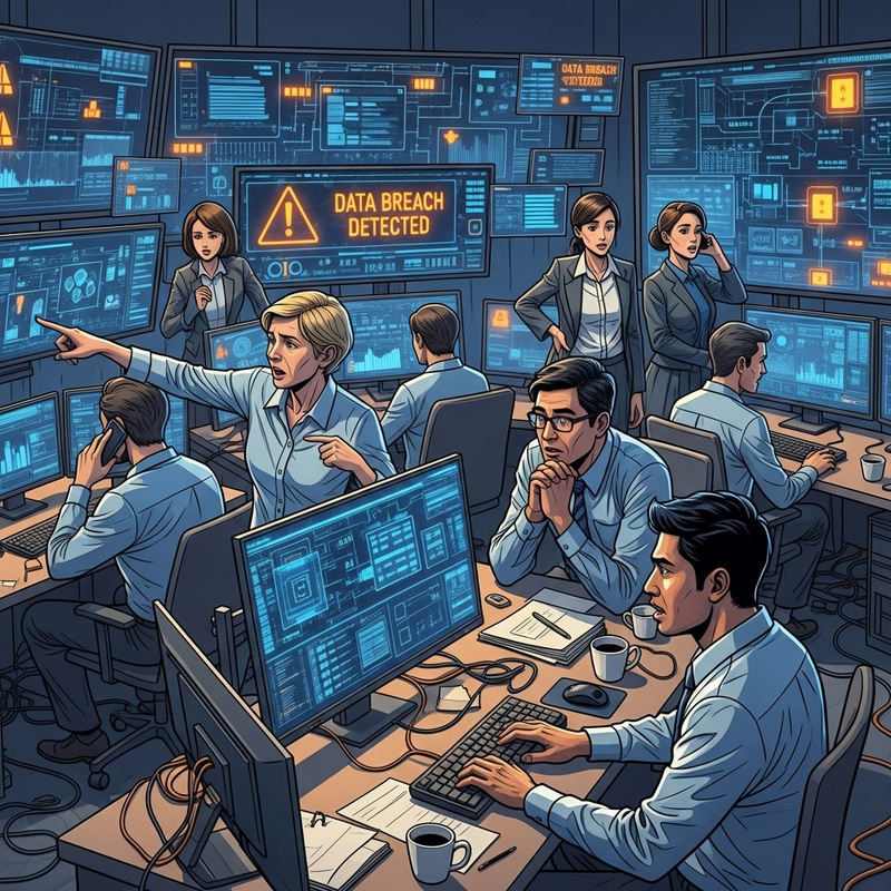 Discovering Cyber Attack: Staff Panic in High-Tech IT Room Discovering Cyber Attack: Staff Panic in High-Tech IT Room