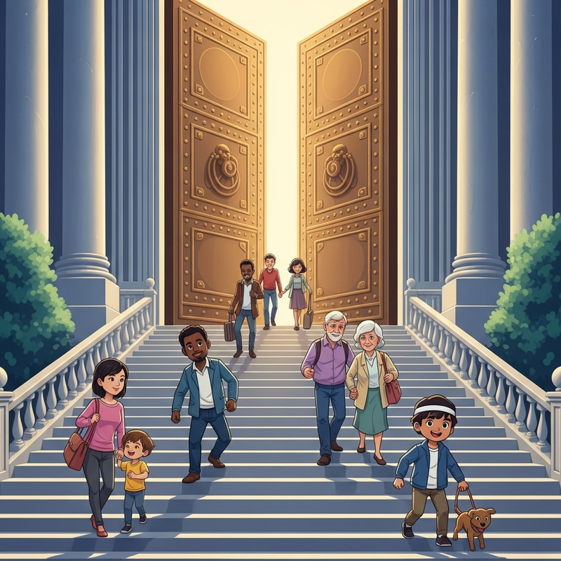 Heavenly Stairs and Magnificent Royalty Doors: Gateway to Paradise