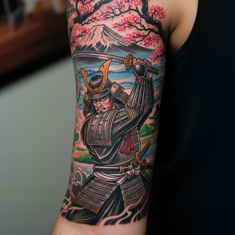 Detailed Samurai Tattoo Design Detailed Samurai Tattoo Design