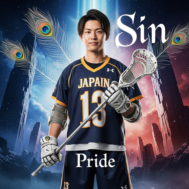 Japanese Lacrosse Player as Sin of Pride Art Japanese Lacrosse Player as Sin of Pride Art