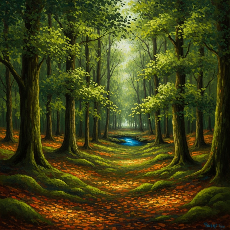 Peaceful Forest Impression | Tranquil Green Scene Peaceful Forest Impression | Tranquil Green Scene