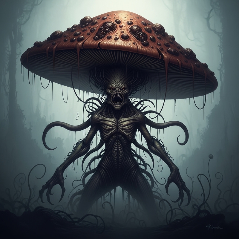 Lovecraftian Fungal Menace - Cosmic Horror Artwork Lovecraftian Fungal Menace - Cosmic Horror Artwork