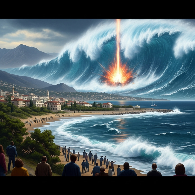 Tsunami Unleashed on the Coast of Crete - Brace for Impact! Tsunami Unleashed on the Coast of Crete - Brace for Impact!