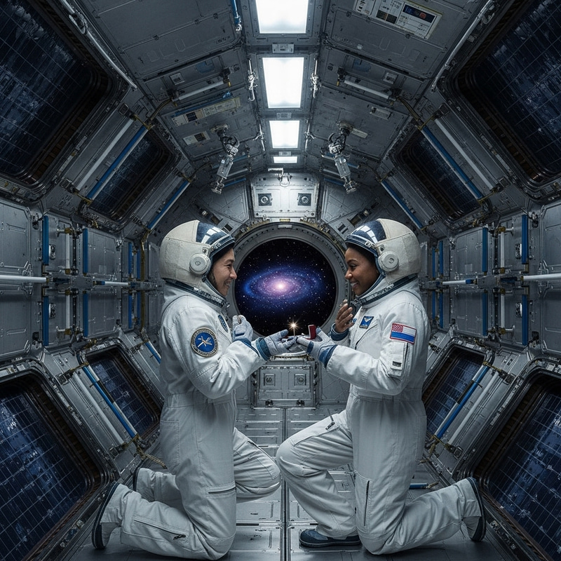 Space Station Marriage Proposal | Love Story Astronauts Space Station Marriage Proposal | Love Story Astronauts