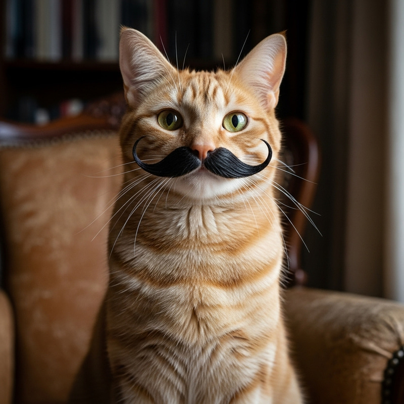 Black Mustache Cat - Unique and Memorable Feline