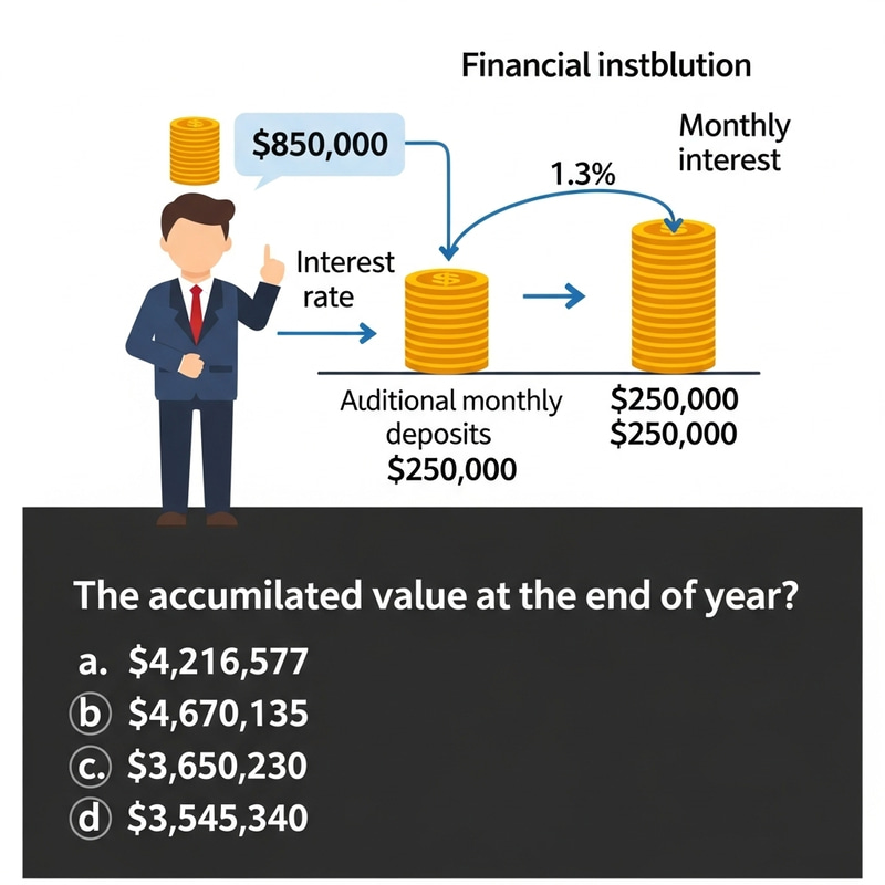 Calculation of Accumulated Value with Monthly Deposits and Interest Calculation of Accumulated Value with Monthly Deposits and Interest