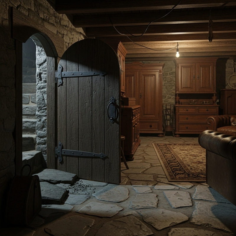 Rustic Basement Dungeon Decor | Antique Furniture and Vintage Aesthetic Rustic Basement Dungeon Decor | Antique Furniture and Vintage Aesthetic