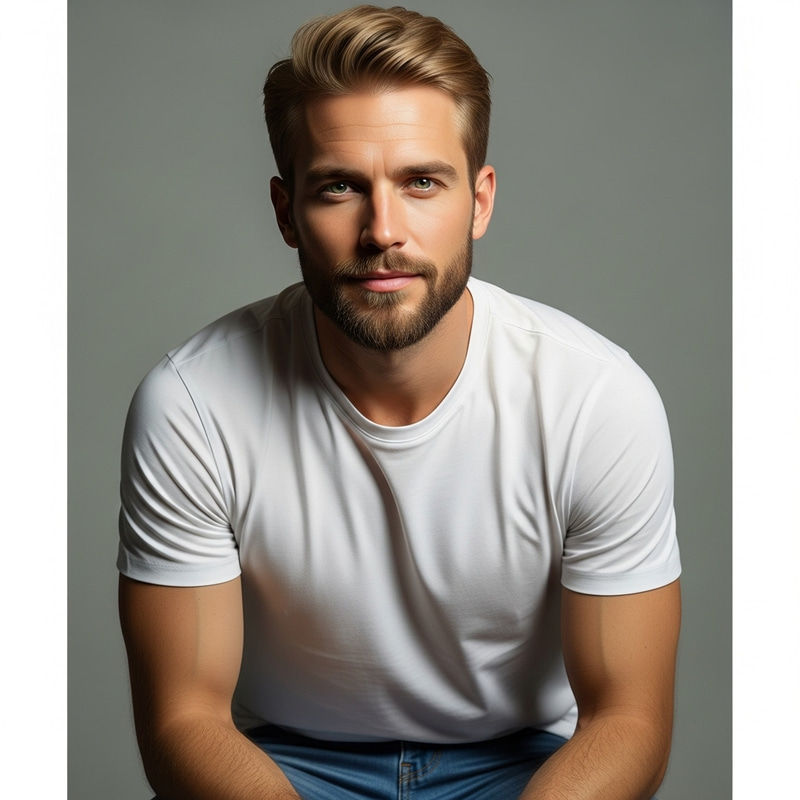 Detailed and Realistic Portrait of a 30-Year-Old Caucasian Man Detailed and Realistic Portrait of a 30-Year-Old Caucasian Man