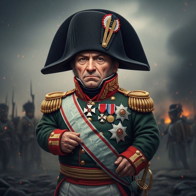 Napoleon | 19th Century Military Officer in Green Coat