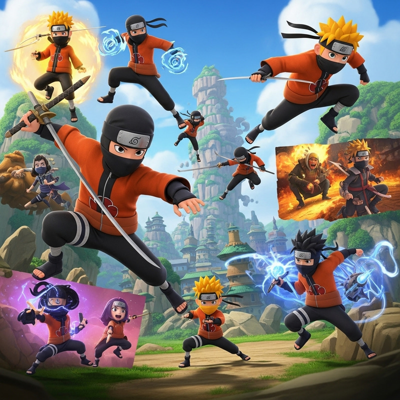 Epic Ninja Battle with Disney-inspired Characters - Colorful 3D Animation