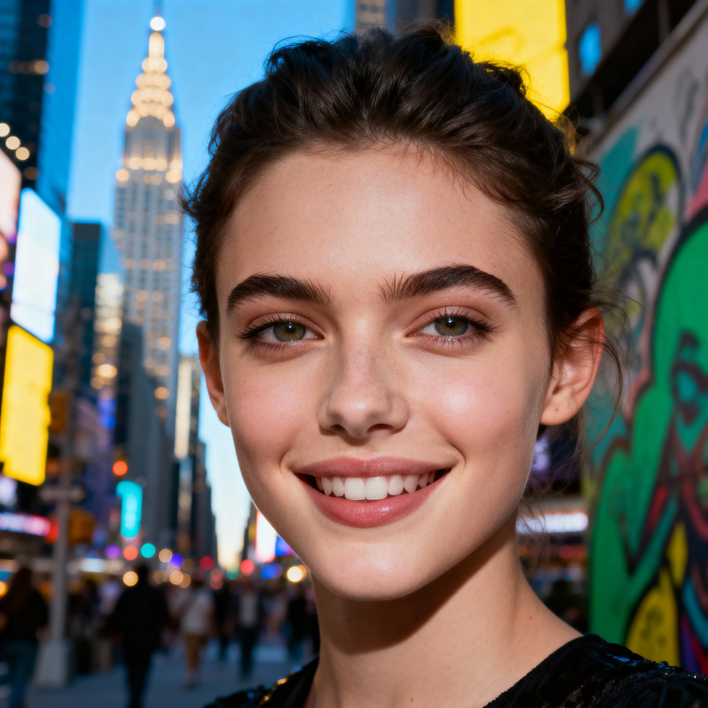 Striking Urban Headshot of a Young Model Striking Urban Headshot of a Young Model