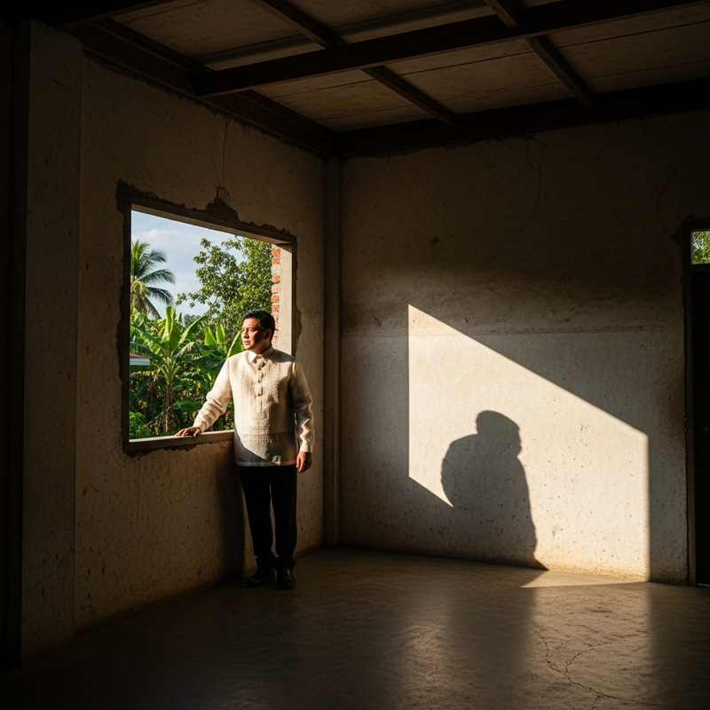 Filipino Teacher in Unpainted Second Floor Building | Philippines Scene Filipino Teacher in Unpainted Second Floor Building | Philippines Scene