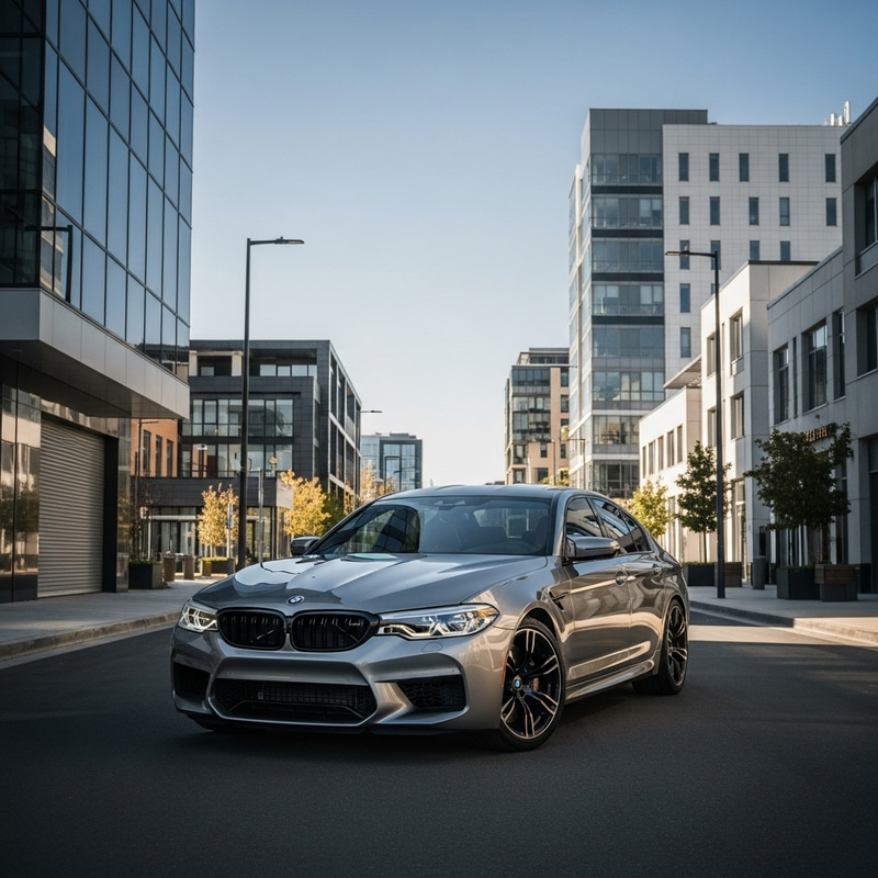 Luxury BMW M5 Car in Urban Setting