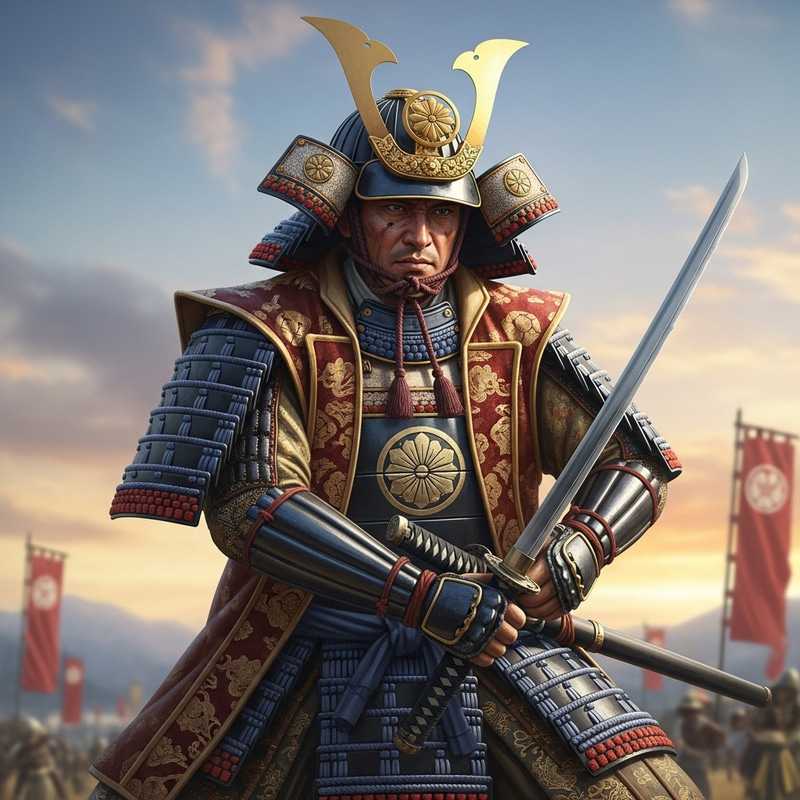 Samurai Warrior in Battle | Traditional Armor & Katana Samurai Warrior in Battle | Traditional Armor & Katana