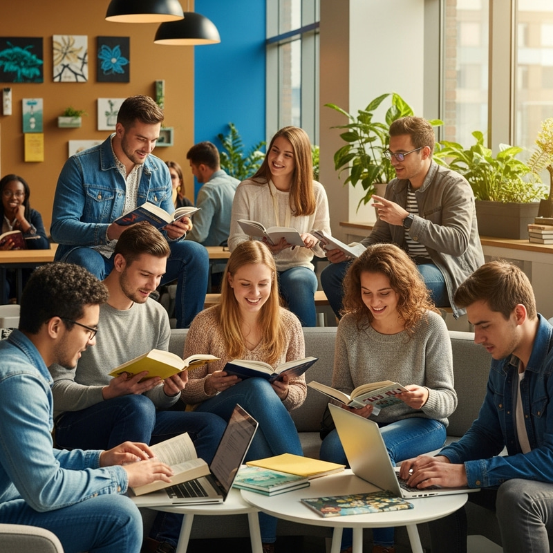 Vibrant Youth: Diverse Individuals Busy in Various Activities Vibrant Youth: Diverse Individuals Busy in Various Activities