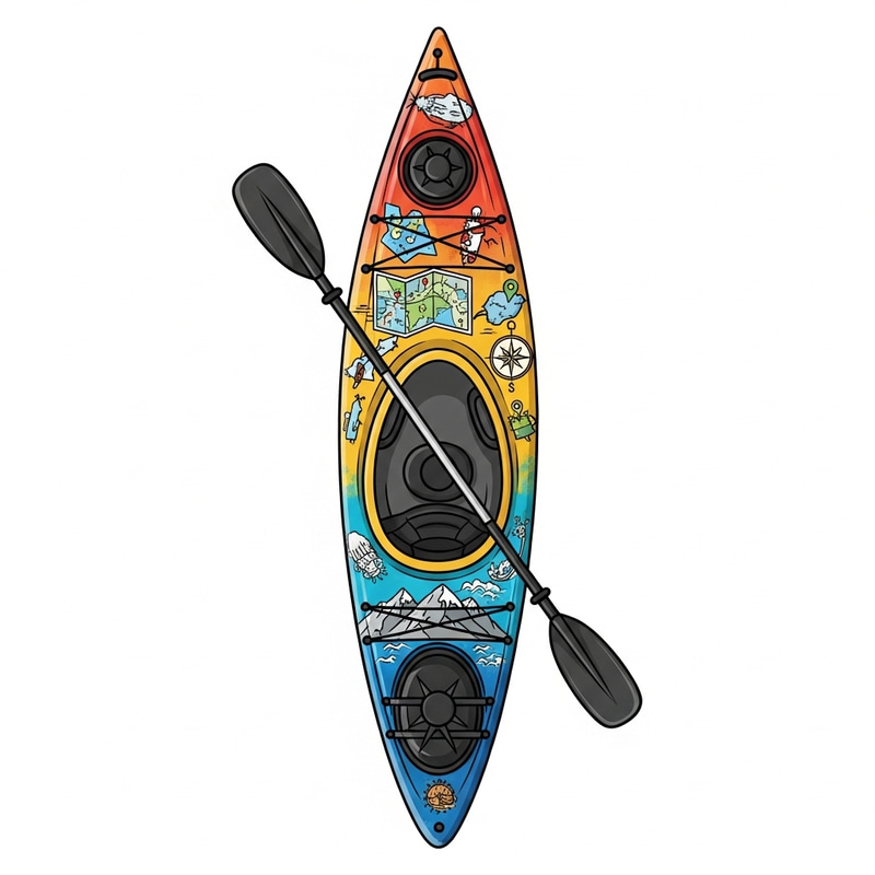Adventure-Ready Kayak with Vibrant Colors Adventure-Ready Kayak with Vibrant Colors