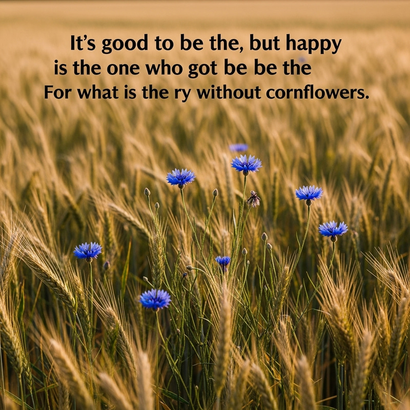 Golden Field: Rye and Cornflowers - A Philosophical Harmony