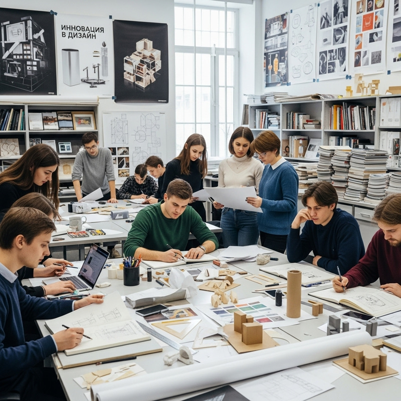 Russian Design Students Workshop at University Russian Design Students Workshop at University