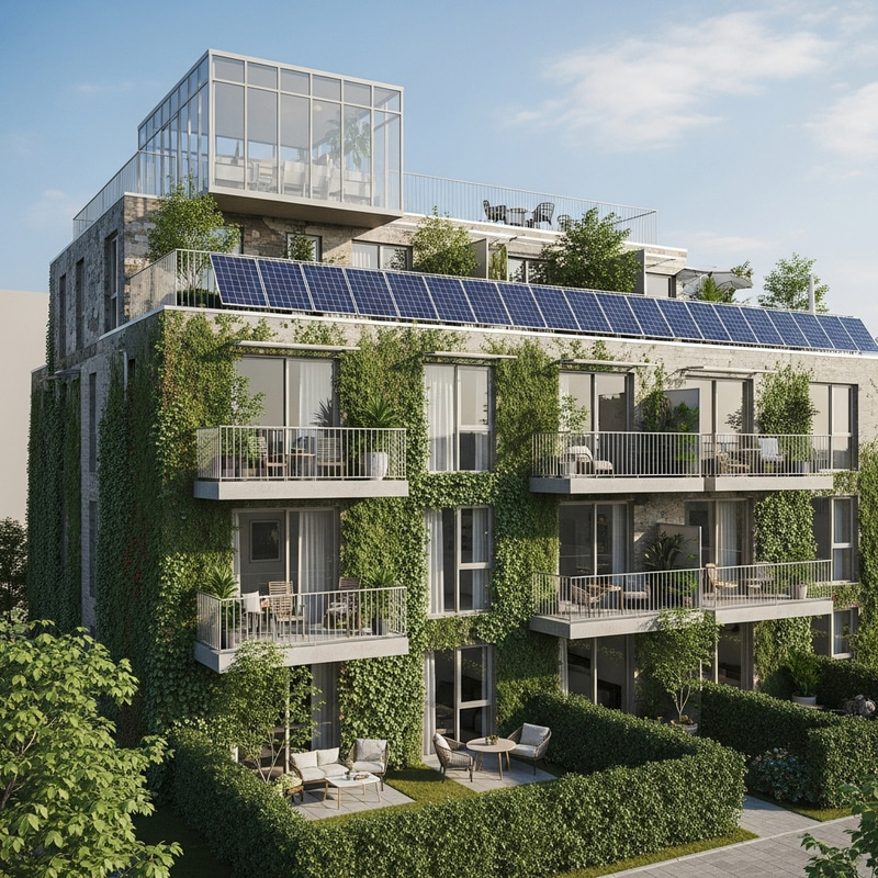 Sustainable Apartment Building with Penthouses Sustainable Apartment Building with Penthouses