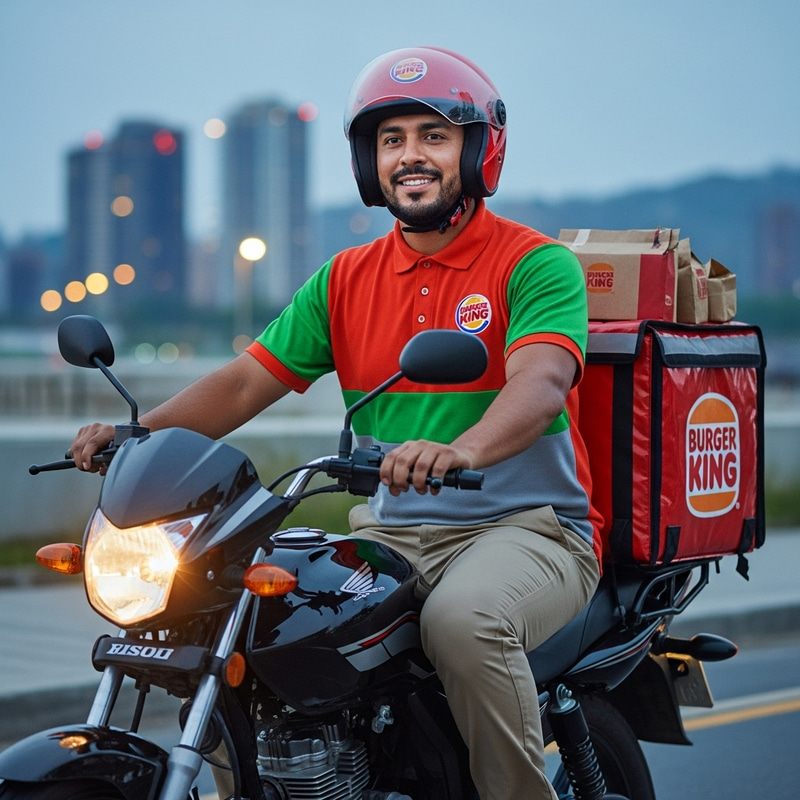 Burger King Delivery Rider: Service with a Smile Burger King Delivery Rider: Service with a Smile