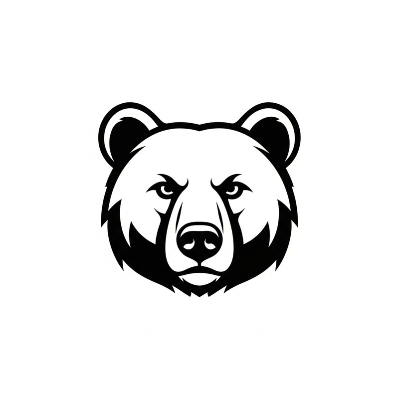Bear Face T-shirt Logo Design