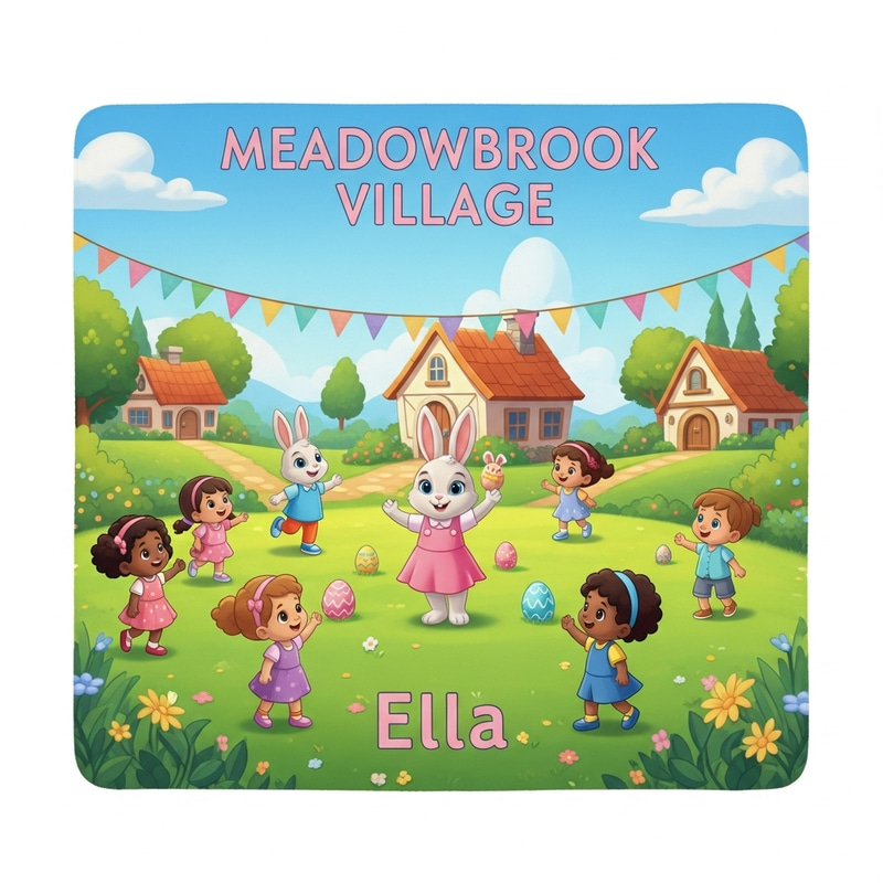 Ella the Cute Bunny Leads Easter Village Festivities | Joyful Community Celebratio Ella the Cute Bunny Leads Easter Village Festivities | Joyful Community Celebratio