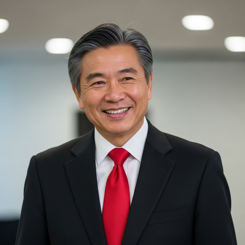 Jokowi: Friendly Asian Public Figure in Formal Attire