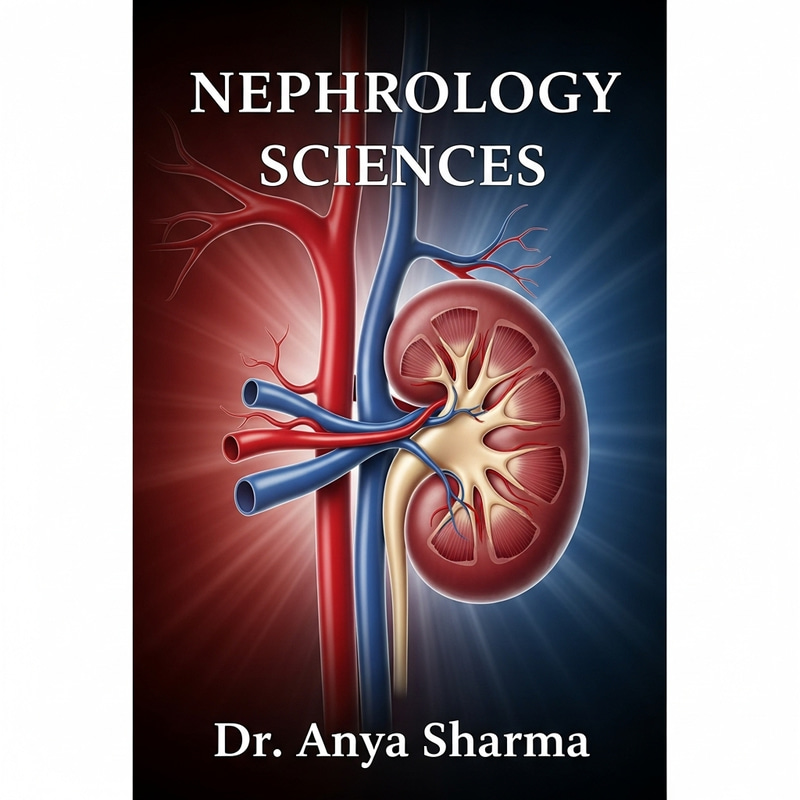 Nephrology Sciences Book Cover: Anatomical Kidney Illustration Nephrology Sciences Book Cover: Anatomical Kidney Illustration