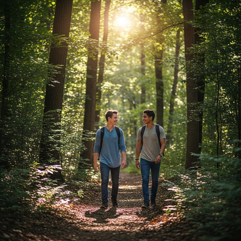 Adventure Awaits: Adam and Jason Explore the Forest Adventure Awaits: Adam and Jason Explore the Forest