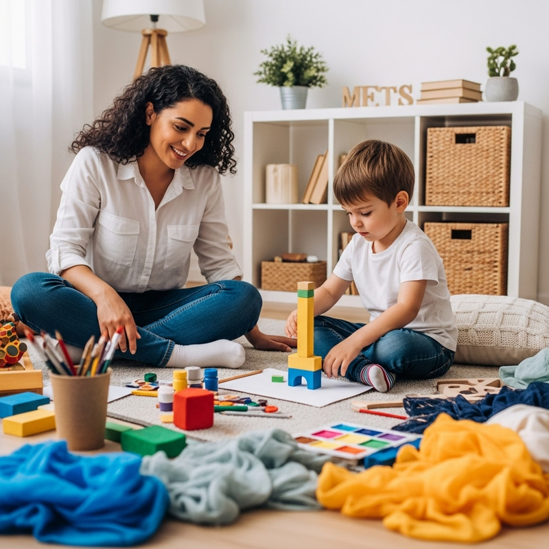 Empathic Mother Nurturing Child's Creativity Through Free Play Empathic Mother Nurturing Child's Creativity Through Free Play