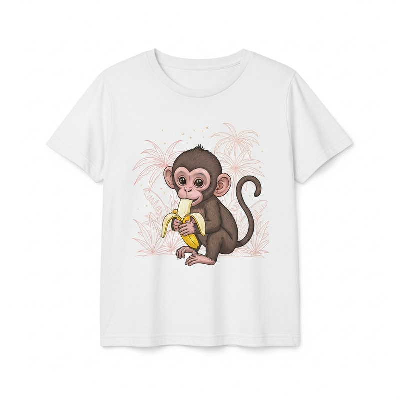 Cute Monkey Baby T-Shirt with Banana Design