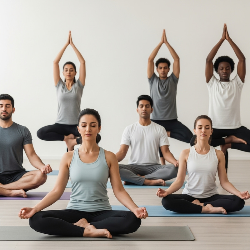 Tranquil Yoga Class: Meditation & Diverse Poses