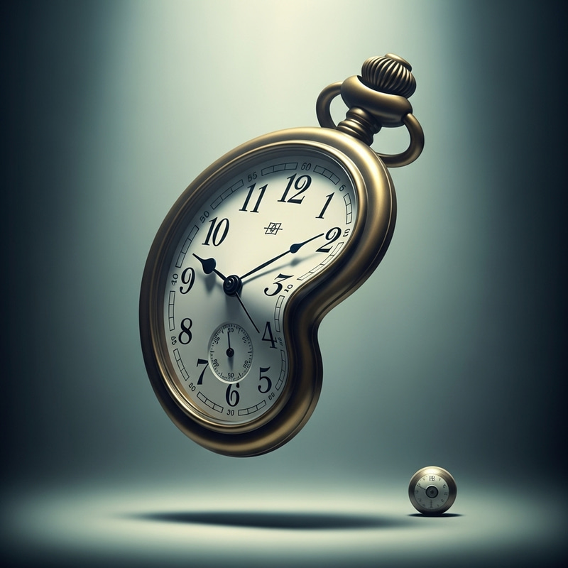 Surreal 'Eye of Time' Pocket Watch Art: A Dreamlike Interpretation