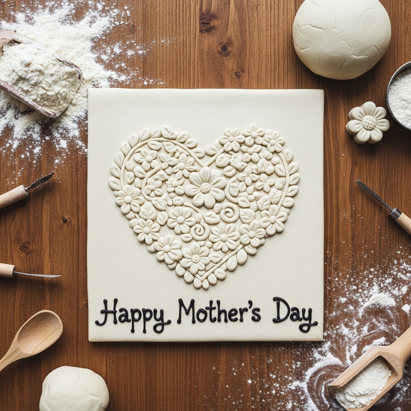 Salt Dough Pictures for Mother's Day Gifts Salt Dough Pictures for Mother's Day Gifts