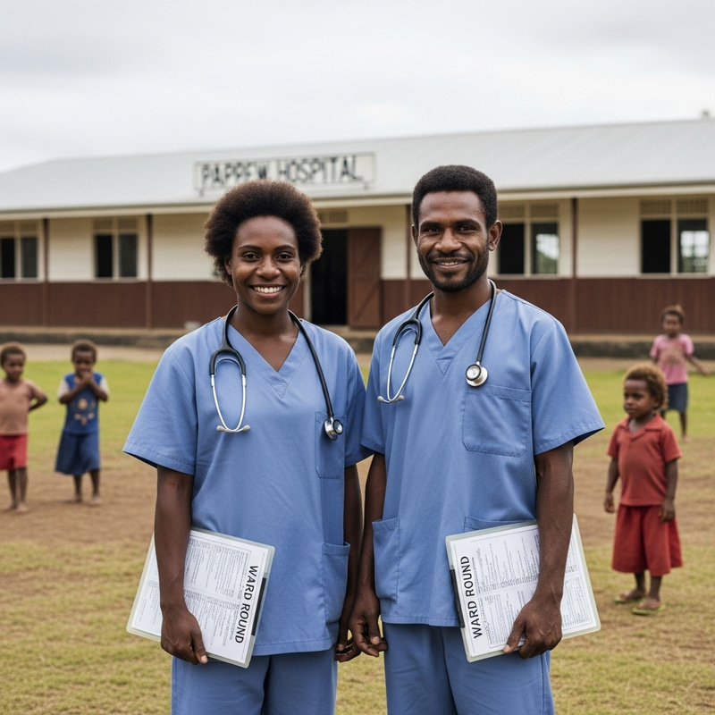 Melanesian Doctor, Nurse & Village Life in Papua New Guinea Melanesian Doctor, Nurse & Village Life in Papua New Guinea