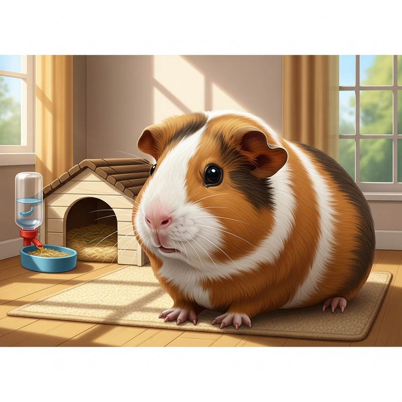 Lovable Domesticated Cuy - Cute Guinea Pig