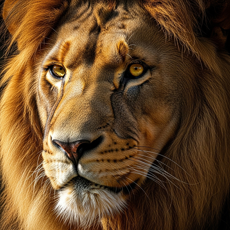 Majestic Lion in Bold & Vibrant Colors | Intense Gaze & Intricate Details Majestic Lion in Bold & Vibrant Colors | Intense Gaze & Intricate Details