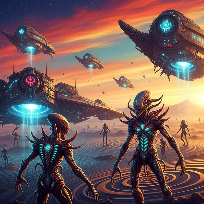 Psychedelic Alien Invasion: Extraterrestrial Encounter Psychedelic Alien Invasion: Extraterrestrial Encounter