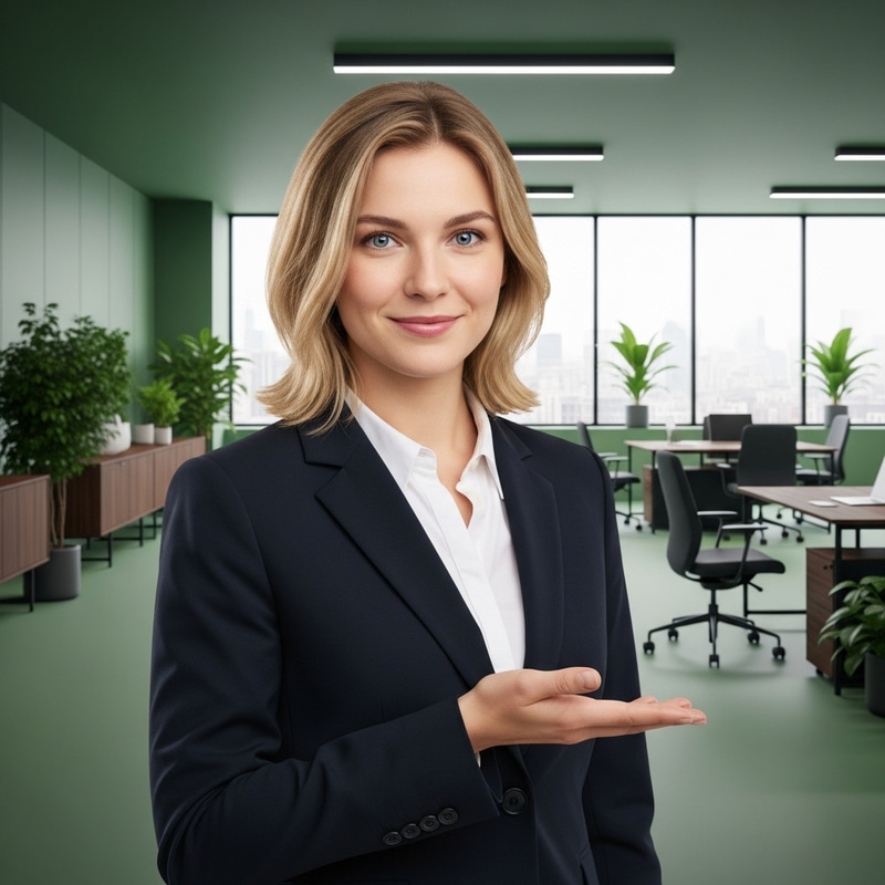 Professional European Woman Welcoming You Professional European Woman Welcoming You