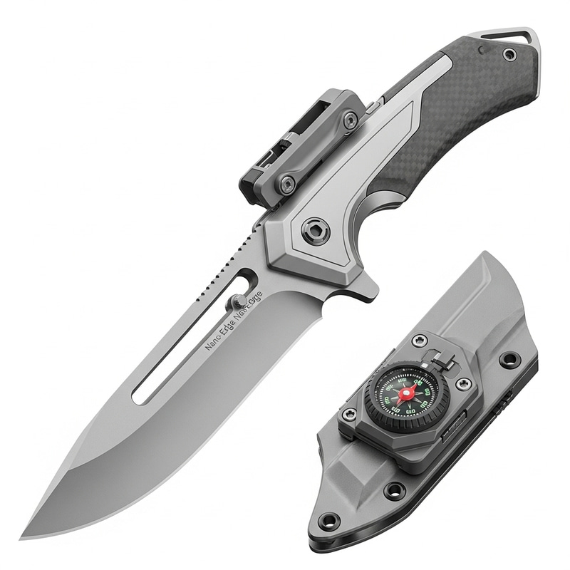 Futuristic Bushcraft Knife with Advanced Materials | High-Tech Design