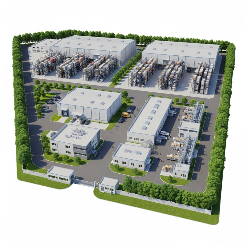 Logistics Company Drone View | Warehouses & Production Units Logistics Company Drone View | Warehouses & Production Units