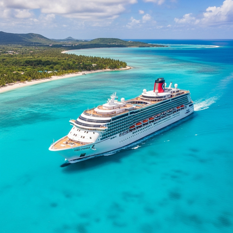 Opulent 'Tiki Twins' Cruise Ship | Vibrant Caribbean Luxury Opulent 'Tiki Twins' Cruise Ship | Vibrant Caribbean Luxury