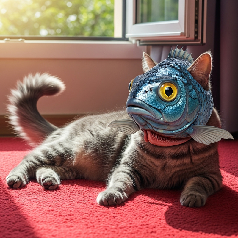 Fish-Headed Cat: A Quirky Combination Fish-Headed Cat: A Quirky Combination