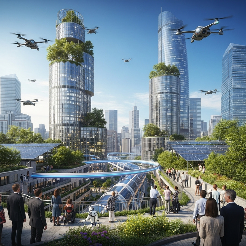 Future World: A Harmonious Blend of Technology and Nature