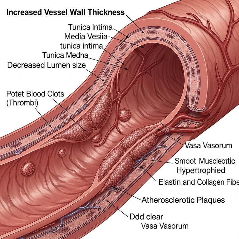 Diabetic Blood Vessel Anatomy | Detailed Educational Illustration